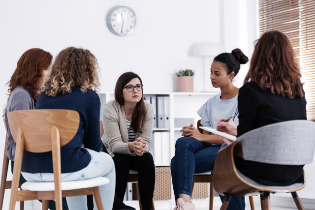 women in a group therapy session for substance abuse at Talking Circles Therapy